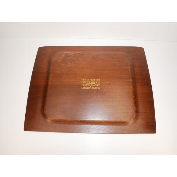 Vintage MCM Toastmaster Molded Wood Serving Tray "Toast N Jam" McGraw Electric - Picture 10 of 15